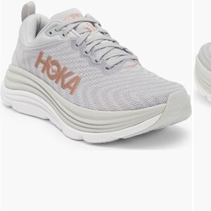 HOKA Women’s Gaviota 5 Running Shoes Sz 5B in the color harbor mist/ rose gold